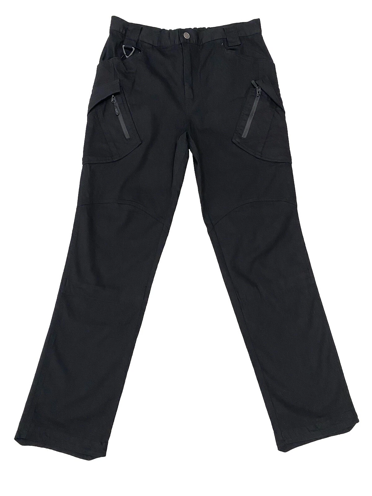 Cargo Pants Mens Tactical Combat Work Outdoor Hiking 6 Pockets Cargo Pants Black