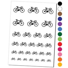 Racing Bike Bicycle Cyclist Cycling Temporary Tattoo Water Resistant Set
