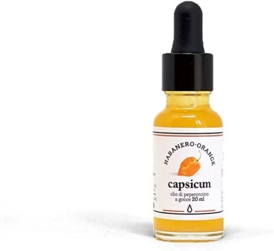 Olio Piccante Peperoncino Capsicum Gusto Habanero Orange 100% Made In Italy