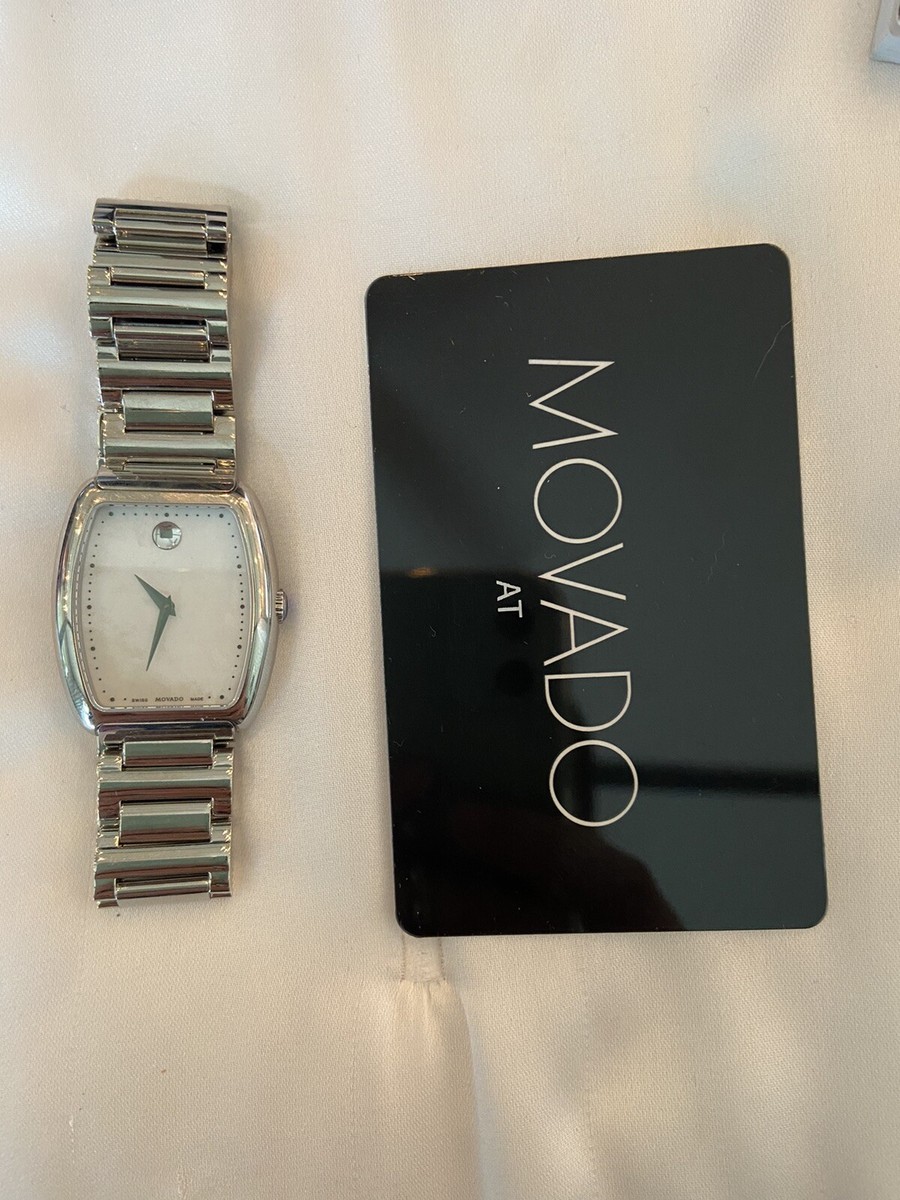 MOVADO Silver Ladies Watch Mother Of Pearl Women display picture 3