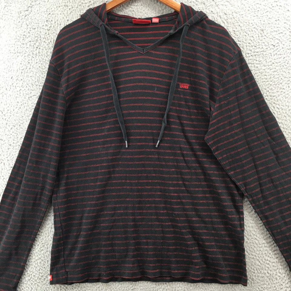 Vans Hoodie Sweatshirt Womens XL Multicolor Cotton Blend Striped Dolman Sleeve - Image 2 of 4