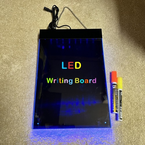Color Changing LED Message Writing Board 16"x12" w/Adaptor for Store and Home - Picture 2 of 8