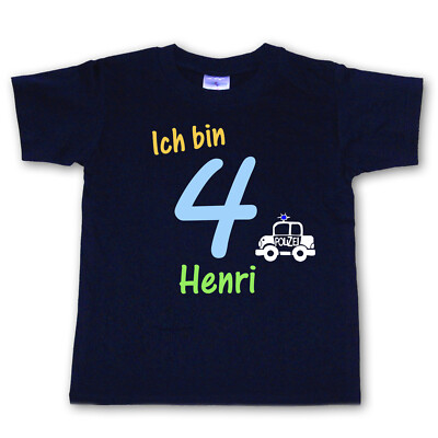 Geburtstag T Shirt  Ich bin 4 mit Wunschnamen  WAHL Motiv Farbe  NEU
