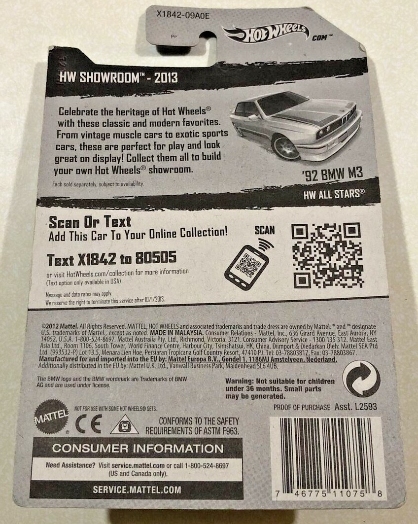 rms.hhh はるかM3S1 Amazon.com: Hot Wheels Dark Blue '92 BMW M3 2013 HW Showroom