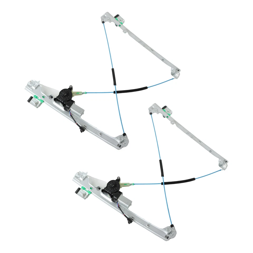 2x Regulador de ventana eléctrica frontal con motor para Chevy Silverado Sierra 1500 Foto 4 de 4