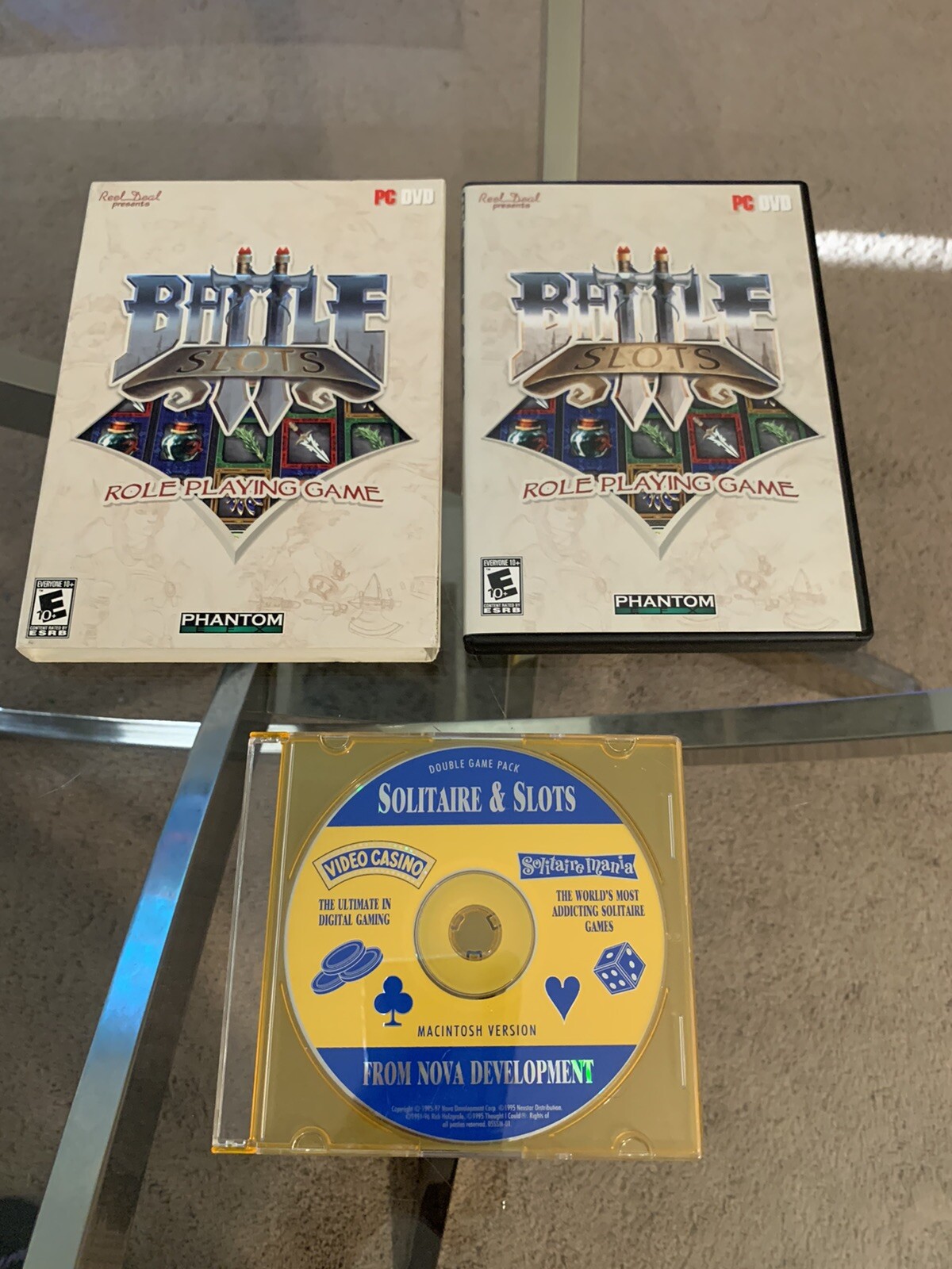 Battle Slots RPG Role Playing Game & Solitaire & Slots PC CD-Rom Games Lot  | eBay