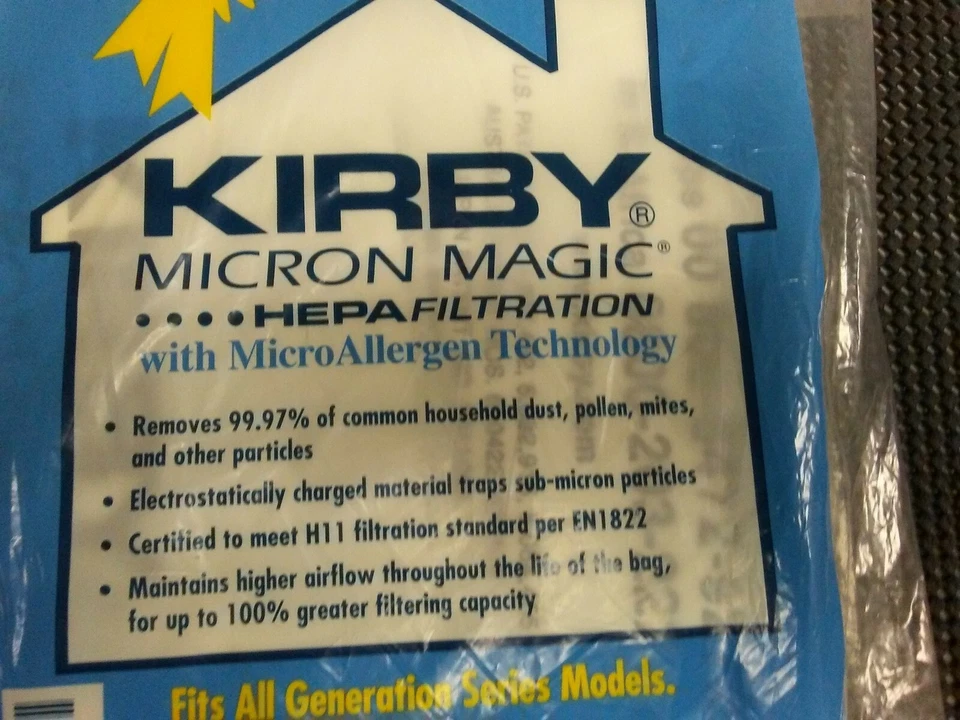 Kirby Micron Magic HepaFiltration Vacuum Bags Allergen Reduction Filters only 4 - Image 3 of 4