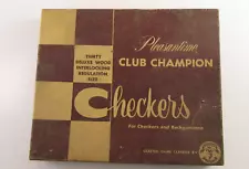 Vintage Pleasantime Club Champion Checkers Set