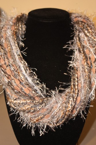 Yarn Necklace Scarf Lightweight Women Accessory Magnetic Clasp - Picture 11 of 85