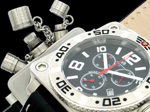 20ATM German U-Boot Chronograph 3 crown protection T0147 - Picture 4 of 5