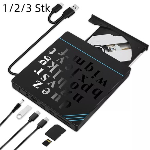 Externes CD/DVD Laufwerk USB 3.0 +Type C Brenner Player für PC Laptop Windows 11 - Bild 13 von 14