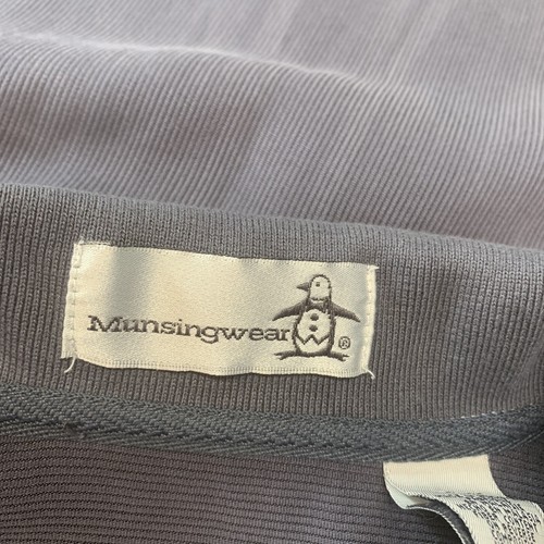 Munsingwear Polo Shirt Men XL Gray Eagle Crest Short Sleeve Golf Work Travel - Picture 8 of 12