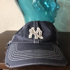 New York Yankee Distressed Baseball Cap Fitted Youth Hat MLB The Franchise