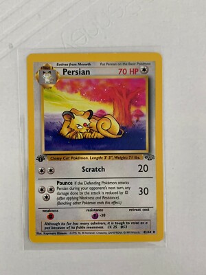 Persian 1st Edition Jungle Set Pokemon Card | eBay