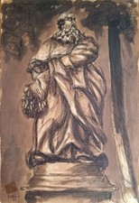 ZANCANARO TONO (Padova, 1906 - 1985) BERNARDINO TREVISAN 1939 cm. 29,2 x 28,5