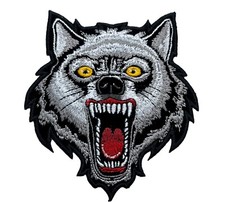 Angry Wolf Biker Patch 3.5 X 4 inches Quality Embroidery IV2939 F5D19M