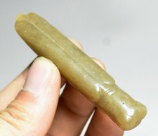 7.8CM Hongshan Culture Hetian Jade Carving insect Praying Mantis Amulet Pendant