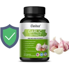 Garlic Extract 5500mg Cholesterol Health Antioxidant Supplement 30/60/120ct