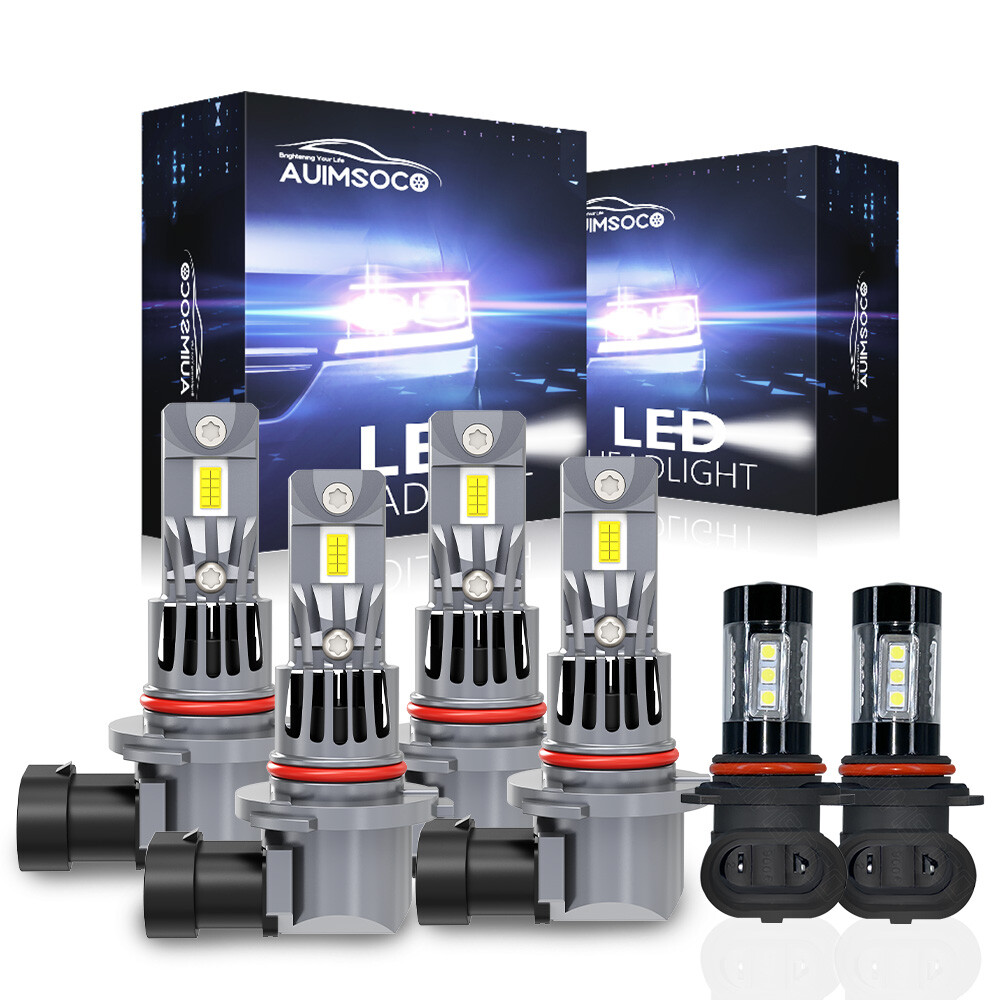 6000K LED Headlights High-Lo+ Fog Bulbs for car Silverado 03-06 Avalanche 02-05
