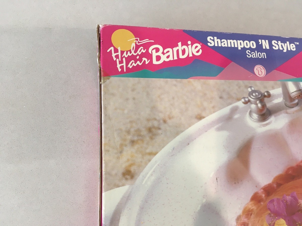 Vintage BARBIE HULA HAIR SHAMPOO 'N STYLE SALON. 1996 New In Box