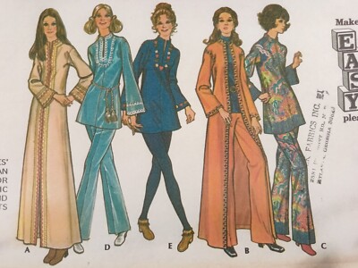 McCALLs 3050 VTG 70s CAFTAN TUNIC Pant Med 12 14 UNCUT Fashion Pattern - no env