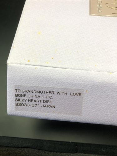 Mikasa Bone China Heart Shaped “To Grandmother With Love” Candy Dish Silky - Picture 4 of 5