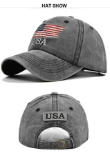 Adjustable American USA Flag Embroidered Hat Baseball Cap