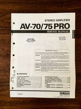 Yamaha AV-70 AV-75 PRO Amplifier Service Manual Original 