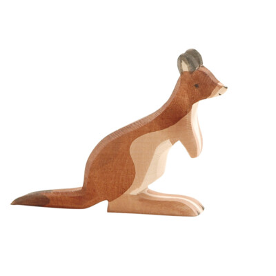 Känguru Vater - Ostheimer 2063 Holzfigur Känguruh NEU