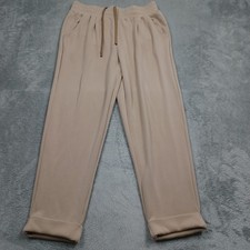 Varley Pants Womens Large Brown Double Soft Drawstring Preppy Casual