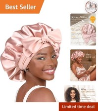 Double Layer Satin Hair Wrap for Sleeping - Prevent Frizz, Stylish Comfortable