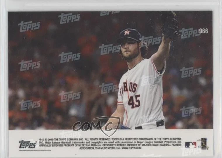 2019 Topps Now ALDS /320 Gerrit Cole #966 - Image 2 of 2
