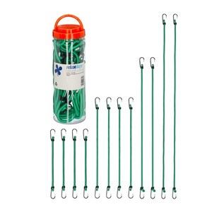 Gummispannband Mit 2 Haken – 520 Mm Lang, 40 Mm Breit, Dehnbar Bis 150 Mm, Für Rollbehälter, Gitterwagen & Transport