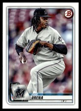 2020 Bowman Jose Urena Miami Marlins #60