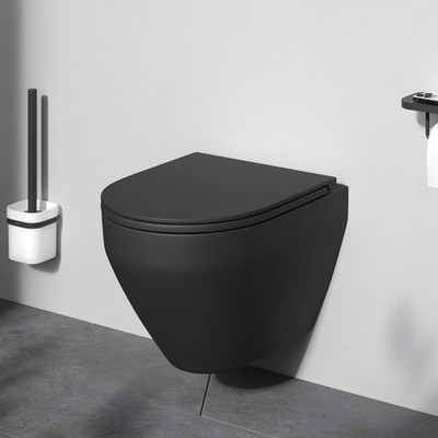 Hänge WC Spülrandlos Toilette - 360° Einloch Superspin Spülung Wand WC,  AM.PM