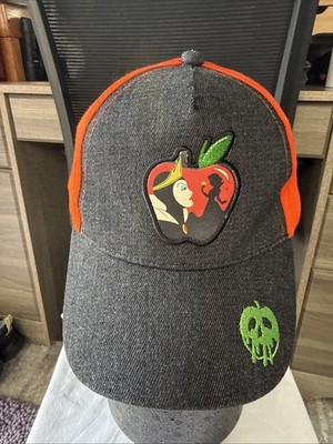 New Evil Queen Disney Princess Villain Hat Cap Black Orange No Tags poison Apple
