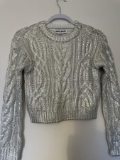 Dkny Jumper Silver Coated Size 6  New