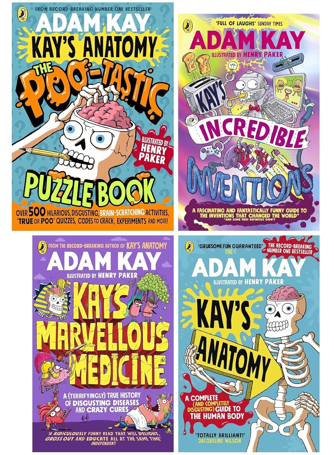 Adam Kay's 4 Books Collection Set Kay’s Incredible Inventions, Kay's Anatomy