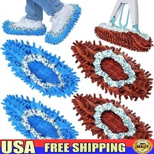 Chenille Mop Slippers Shoe Covers Easy Cleaning Dust Dirt Pet Hair Home New