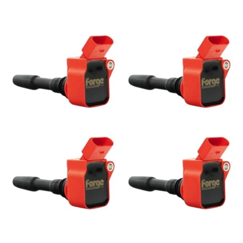Forge Red Ignition Coils Pack x4 For VW Golf GTI R MK7/MK7.5 S3 8V Leon cupra