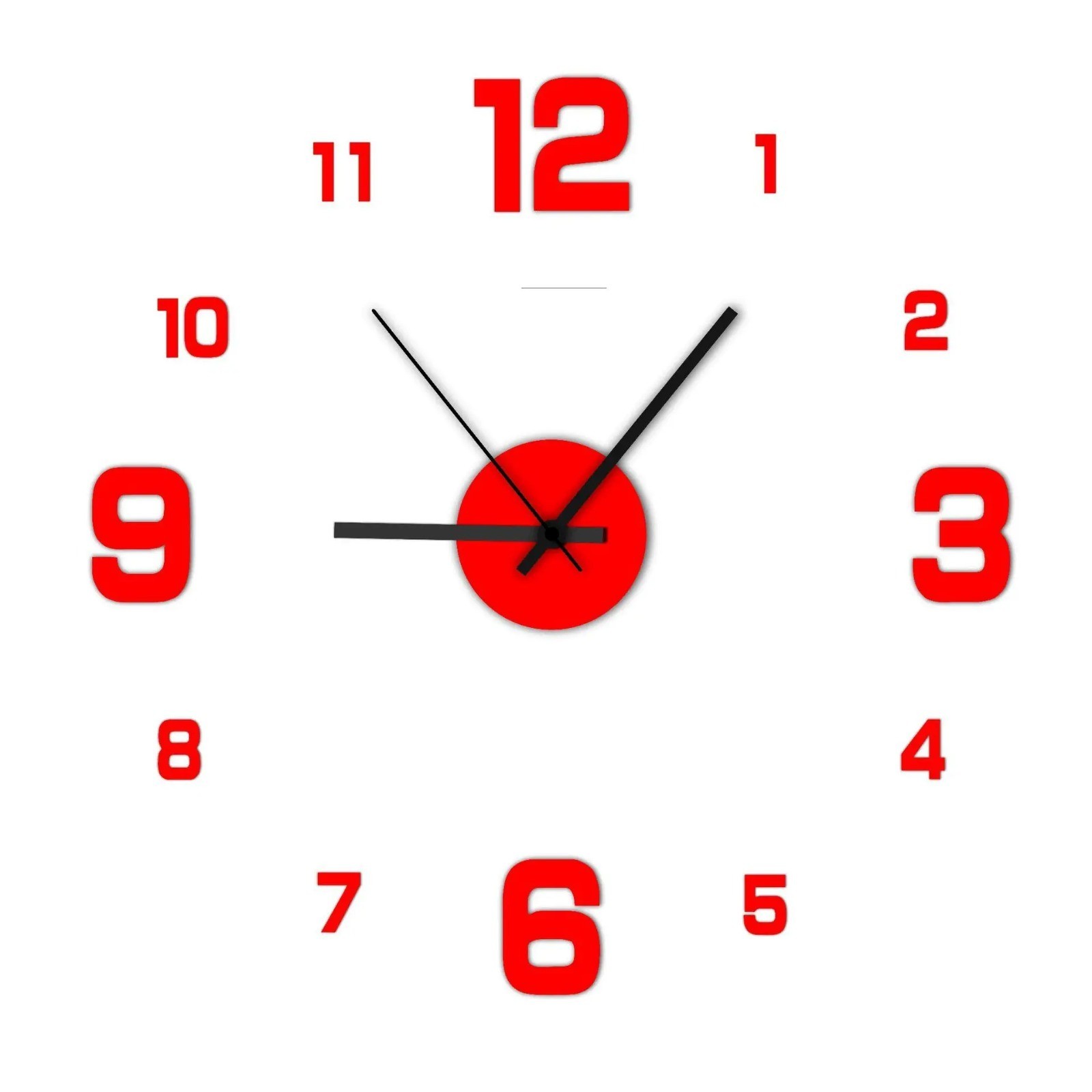 Frameless DIY Wall Clock Modern Silent Wall Decal for Living Room Office Decor