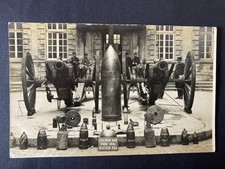 carte photo cour Mairie Verdun canons obus guerre Meuse  14-18 WW1