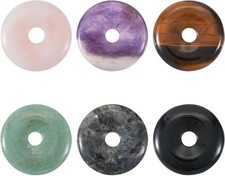 Large Hole Natural Gemstone Beads for DIY Jewelry Making