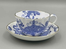 Royal Worcester Blue Dragon Gold Edge - Tea Cup and Saucer Old Backstamp