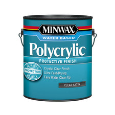 Minwax 13333 Polycrylic Protective Finish, Satin Clear, 1-Gallon - Quantity 2