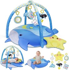 Tapis d'éveil Bébé n euf, Tapis Sensoriel de jeu avec arche, Jouets Amovibles,