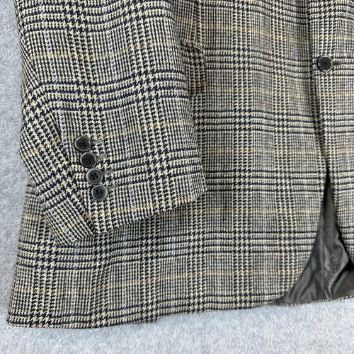 BRIONI Nomentano Glen Plaid Blue Stripe Escorial Wool Sport Coat sz 48 Italy - Picture 4 of 22