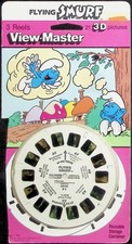 Flying Smurf 3D View-Master 3 Reel Packet - 21 Full Color 3d Images