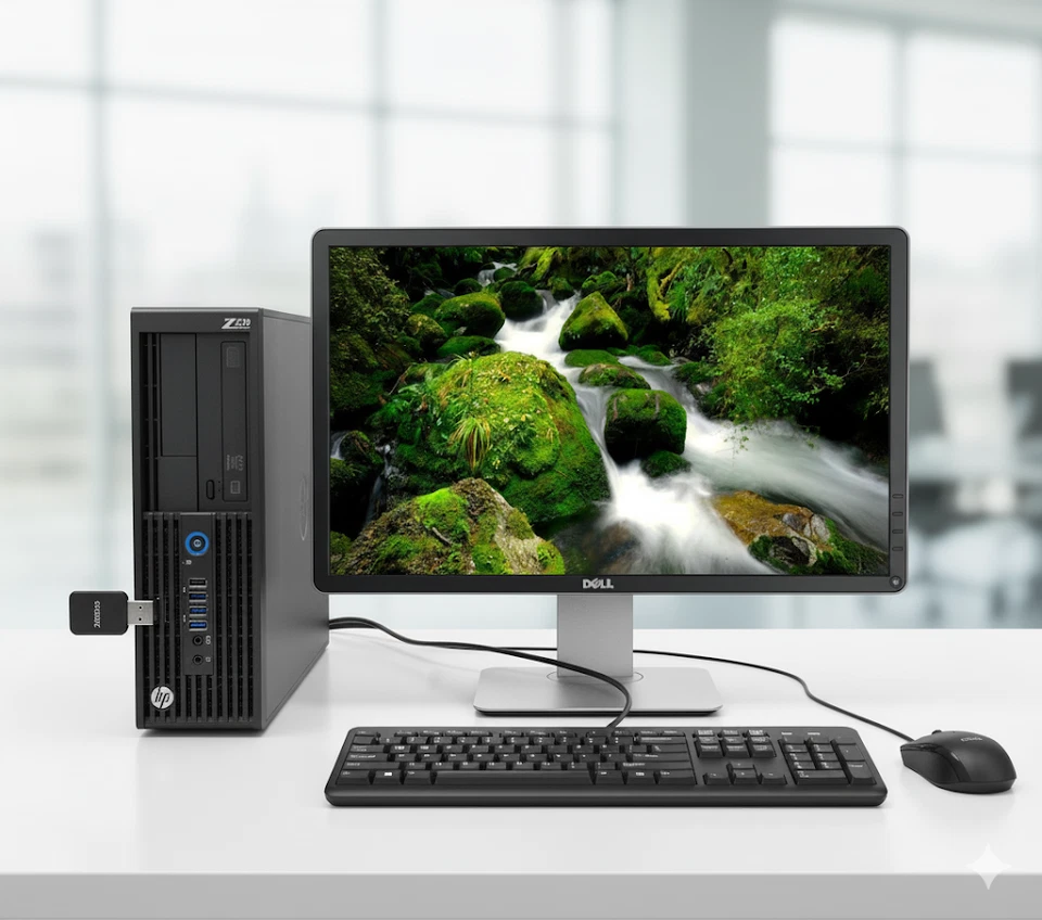 Postazione Completa Pc HP Z230 i7-4790 16- 32GB 240GB- 1Tb SSD Monitor 19"- 23" - Immagine 2 di 4