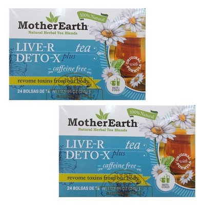 Mother Earth Liver Detox Herbal Tea Blend Caffeine Free 48 Tea Bags